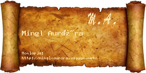 Mingl Auróra névjegykártya